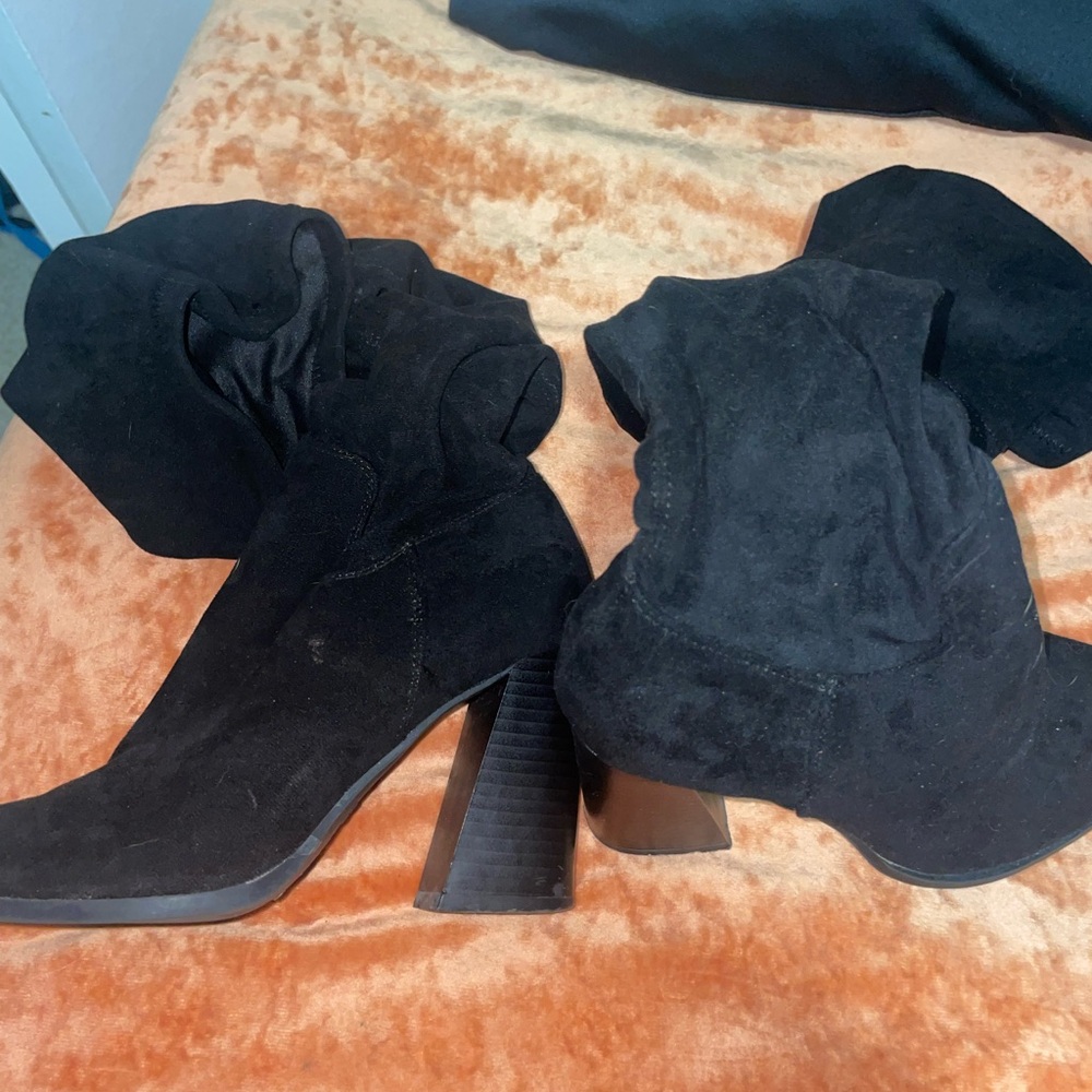 Black Suede thigh boots